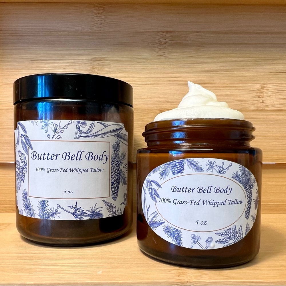 100% Grass Fed Whipped Tallow Face+Body Cream | https://butterbellbody.etsy.com